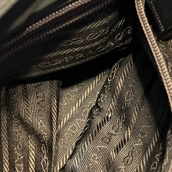 Prada chocolate brown micro fiber & leather bag with dust bag - Picture 10 of 13